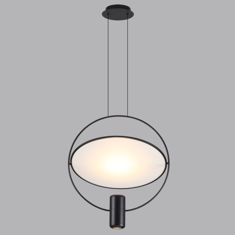 7029/2L HIGHTECH ODL25  черный/бел матовый металл/акрил Подвесной светильник черный  поворотный 150°  IP20 LED GU10 2*7W ORBITE