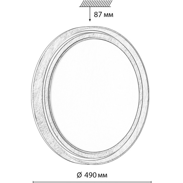 Светильник LED 70Вт 3000-6000K D490 IP43 пульт ДУ Sonex RUX WOOD 7640/EL