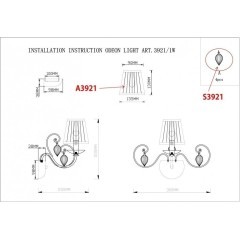 Бра Odeon Light 3921/1W NIAGARA под лампу 1xE14 40W