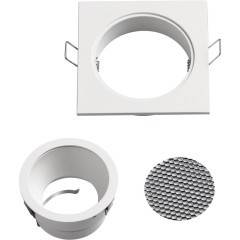 371001 Квадратный белый встраиваемый спот с антибликовым фильтром под лампу GU10 Novotech MORUS WIR