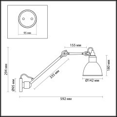 Спот на гибкой ножке Odeon Light 4126/1WD ARTA под лампу 1xE14 1*40W