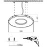 Светильник Sonex LED 52Вт 3000-6500К D590 IP20 пульт ДУ ALTAIR 7717/52L