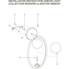 Бра Odeon Light 4808/2W SLOTA под лампы 2xG9 2*40W