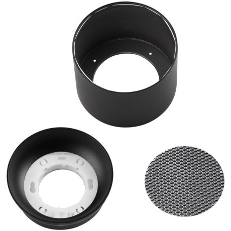 371010 Черный круглый накладной светильник с лампой GX53 макс 12Вт и антибликовым фильтом Novotech GEMINI