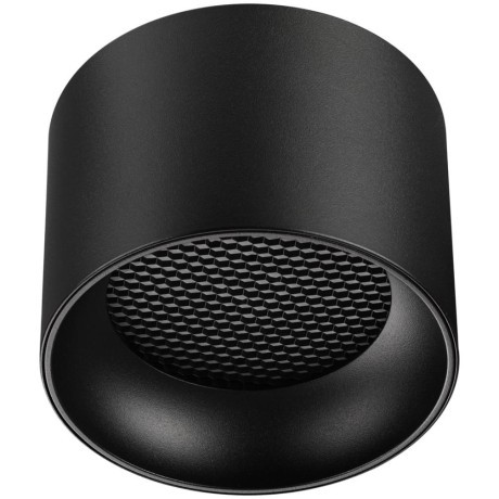 371010 Черный круглый накладной светильник с лампой GX53 макс 12Вт и антибликовым фильтом Novotech GEMINI
