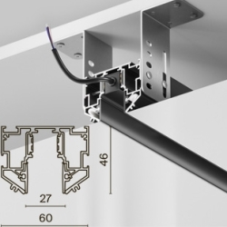 В гарпунные натяжные потолки (ПВХ)
